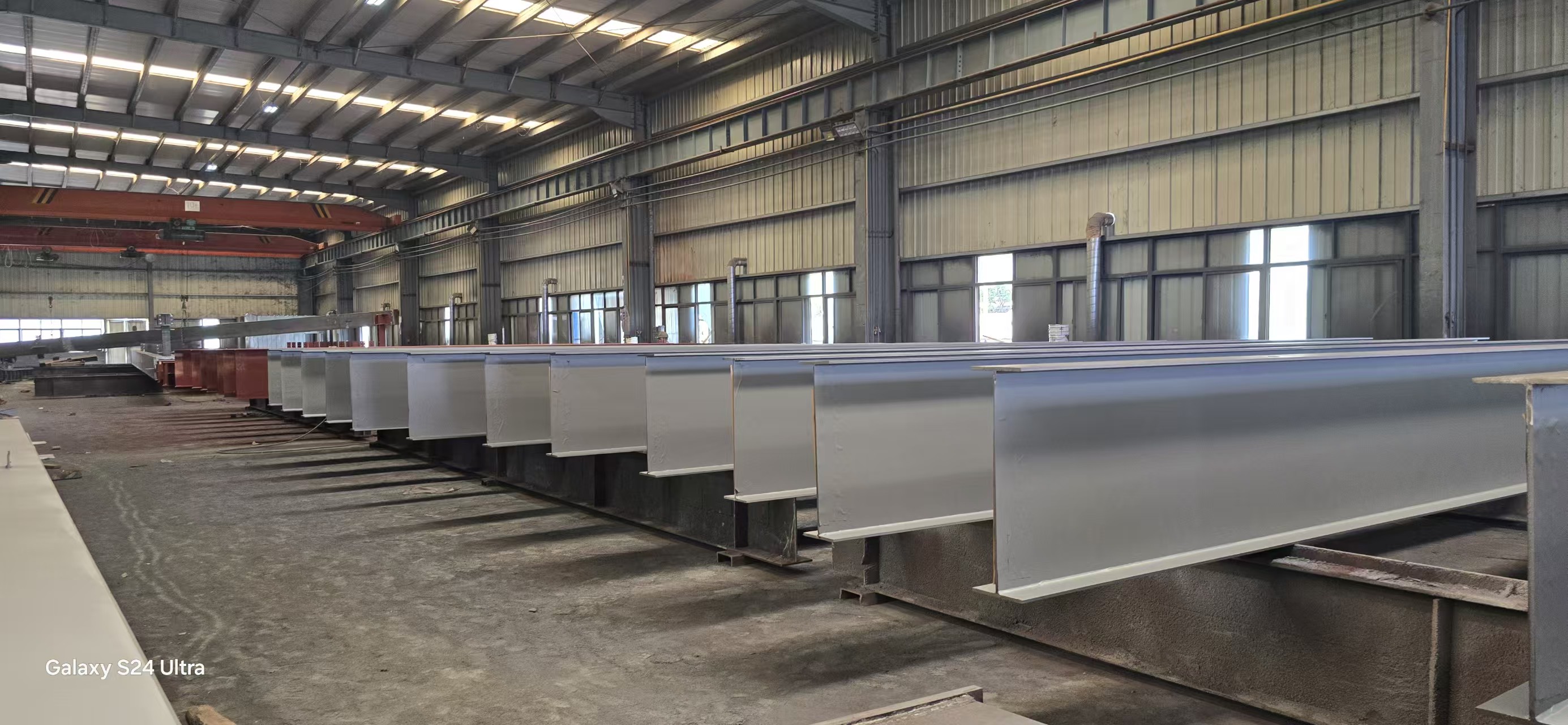 Steel structure assembly area