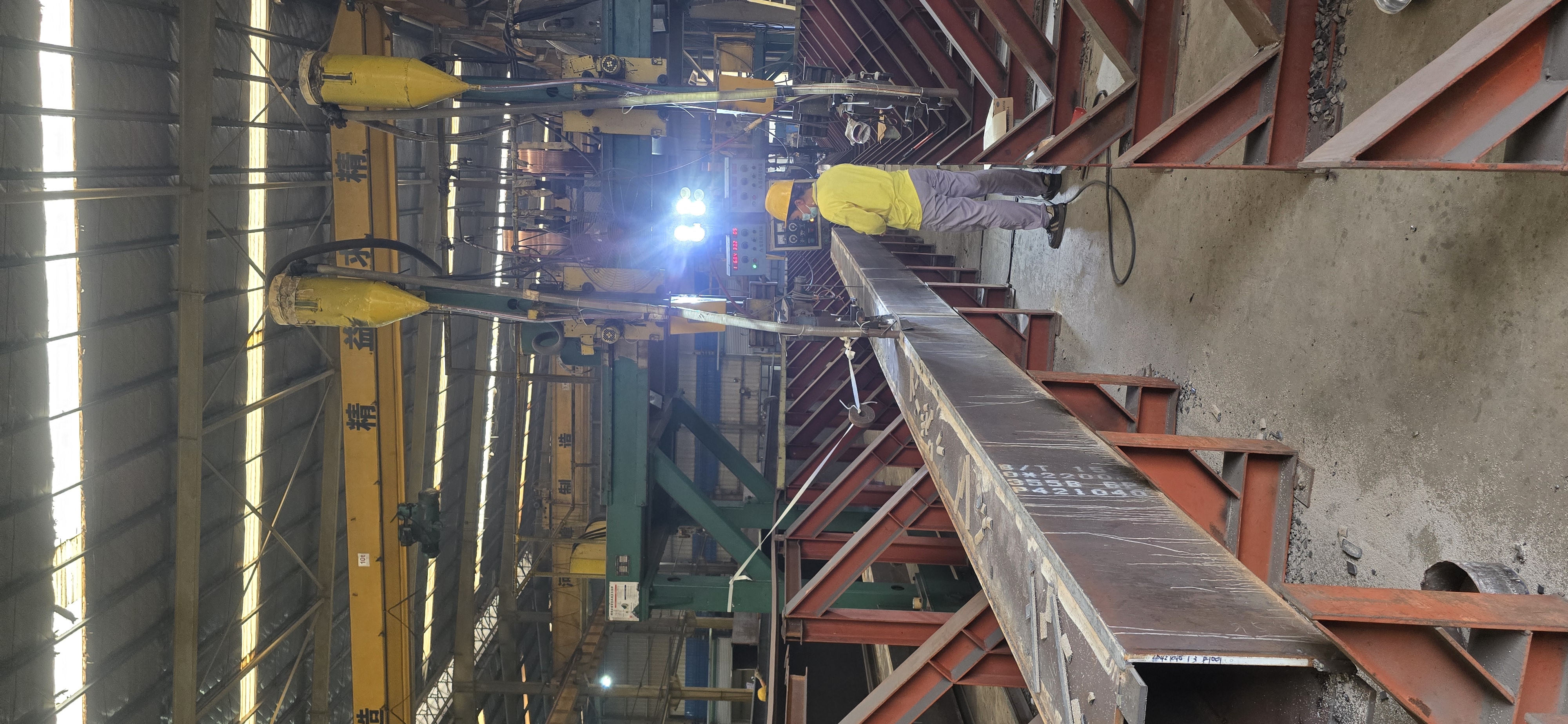 Steel frame assembly area