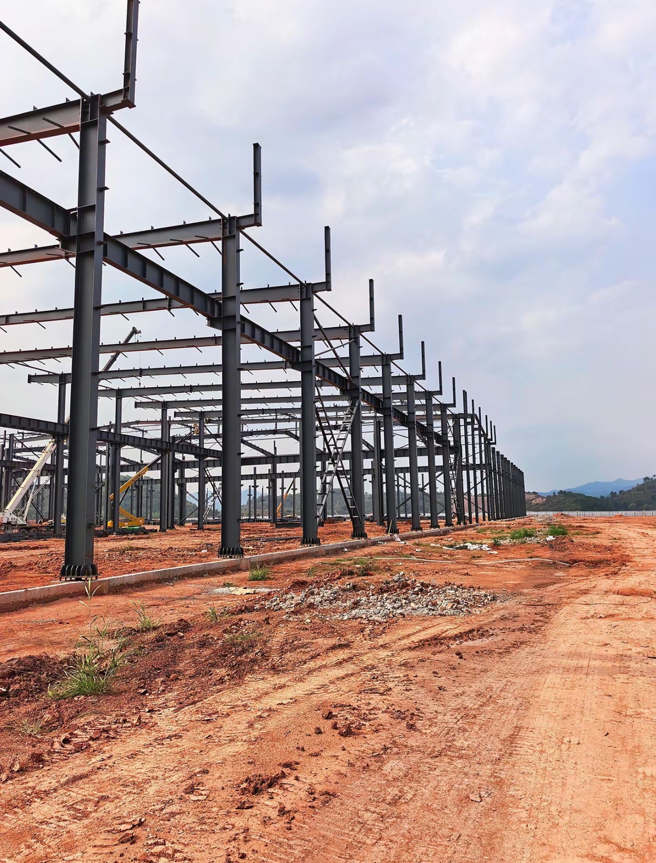 Steel structure frame project prepared from fabrication drawings for Saudi Arabia industrial building quotation