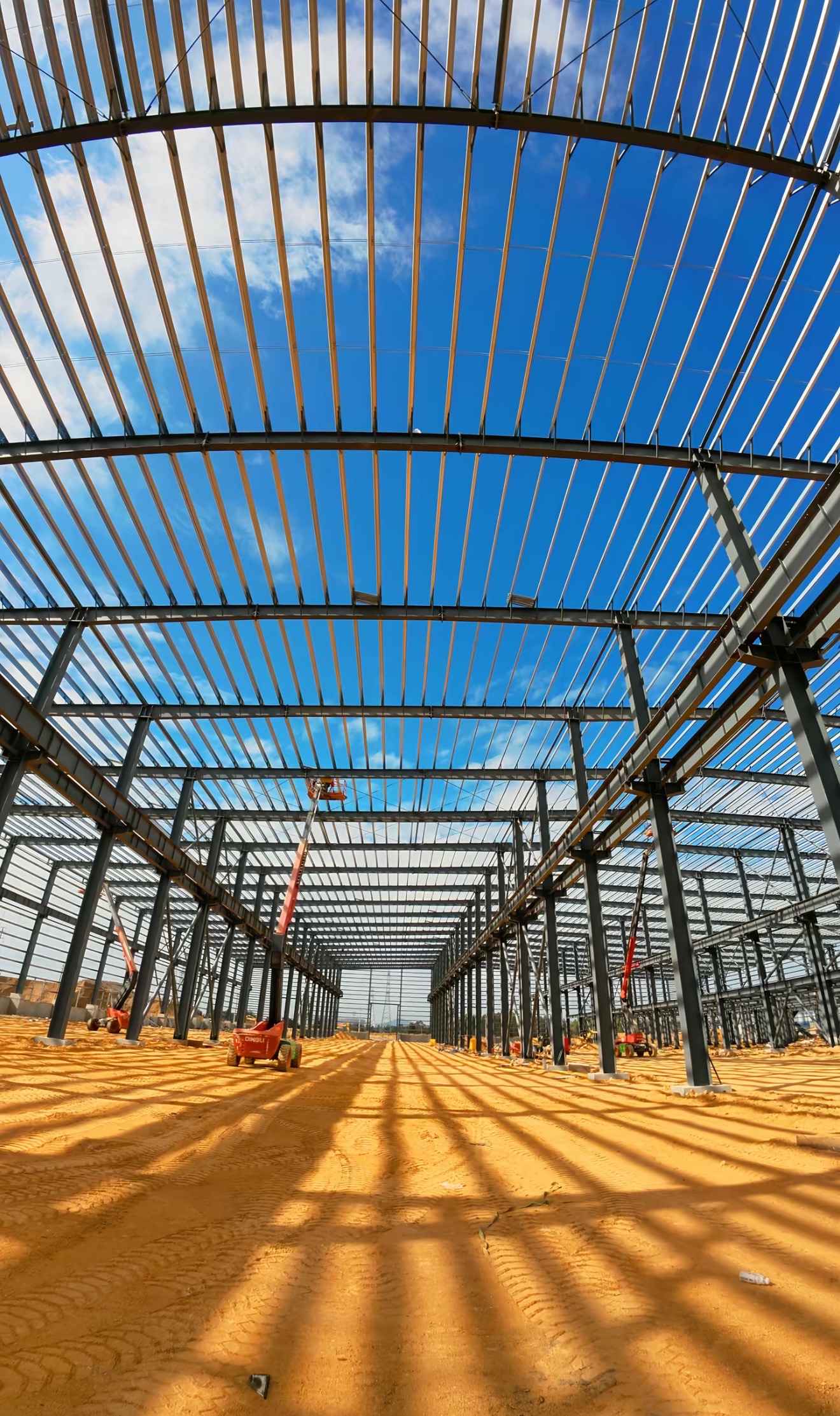 Steel structure project frame prepared for Korea shipment document planning