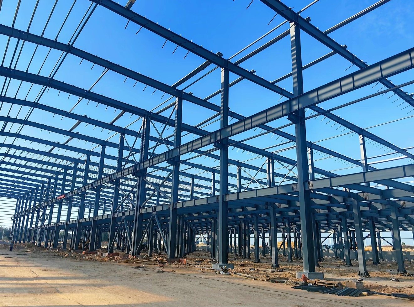 Saudi Arabia factory expansion steel structure supplier for a large industrial steel frame project