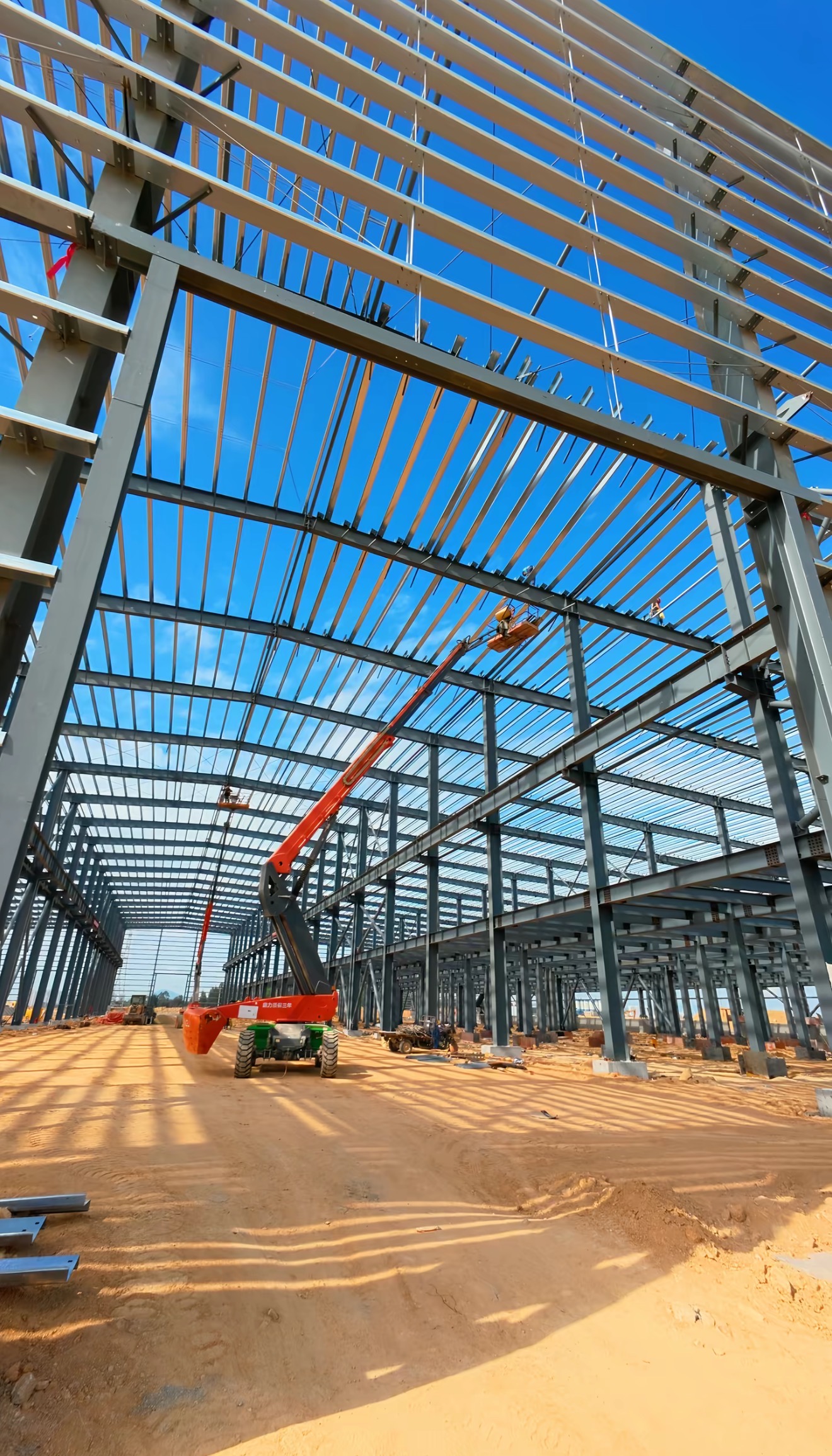 Steel structure fabrication members prepared for Korea warehouse packing list and shipment documents