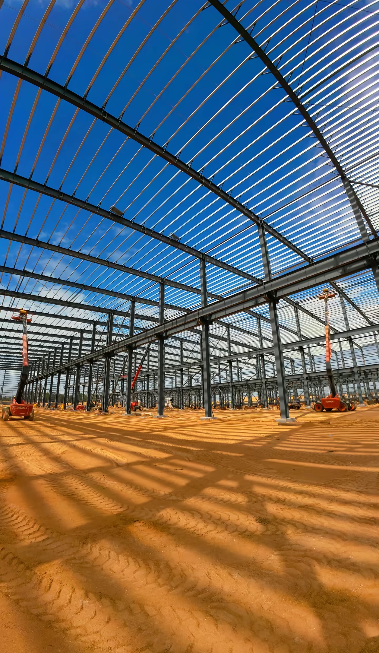 Large steel structure frame prepared for Saudi Arabia delivery document planning