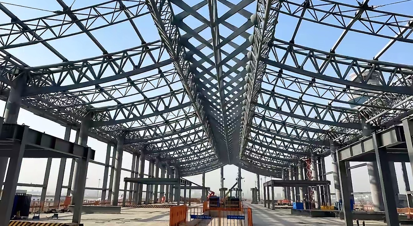 Guangzhou roof frame steel structure overview