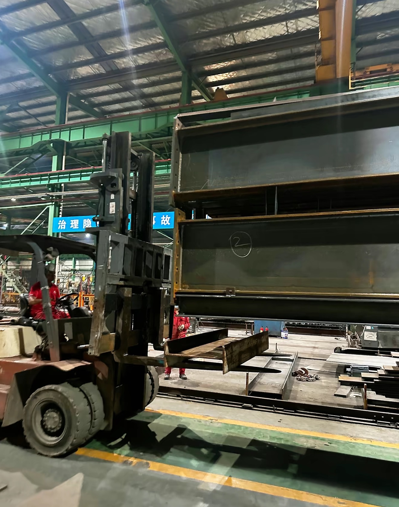 Steel members prepared for loading with shipping document control for Australia projects