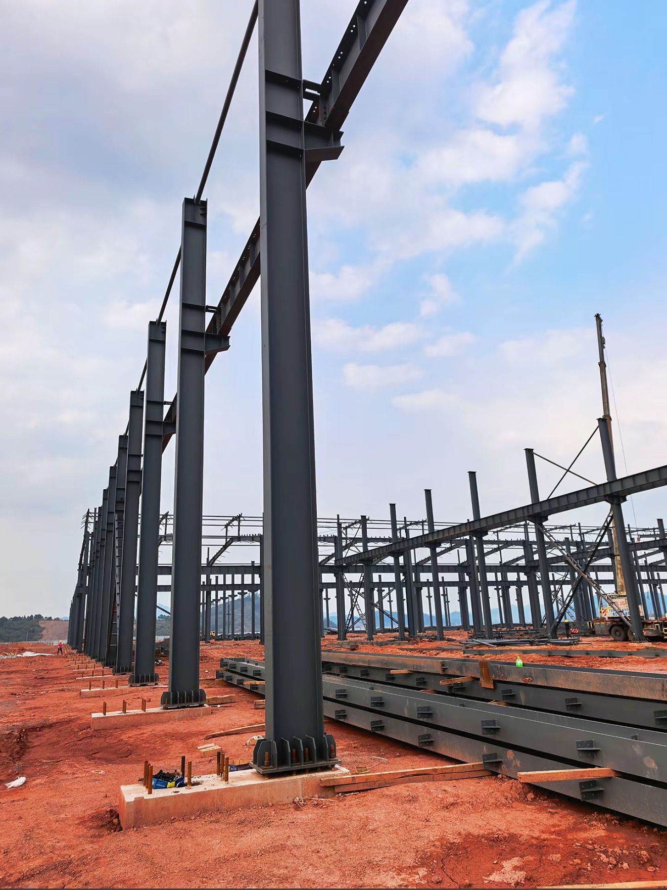 Heavy steel structure frame prepared from approved drawings for Riyadh project delivery