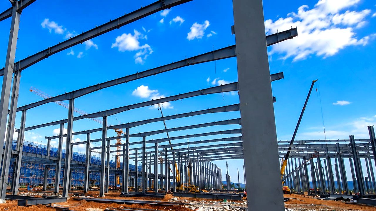 Large steel structure frame for EPC industrial project
