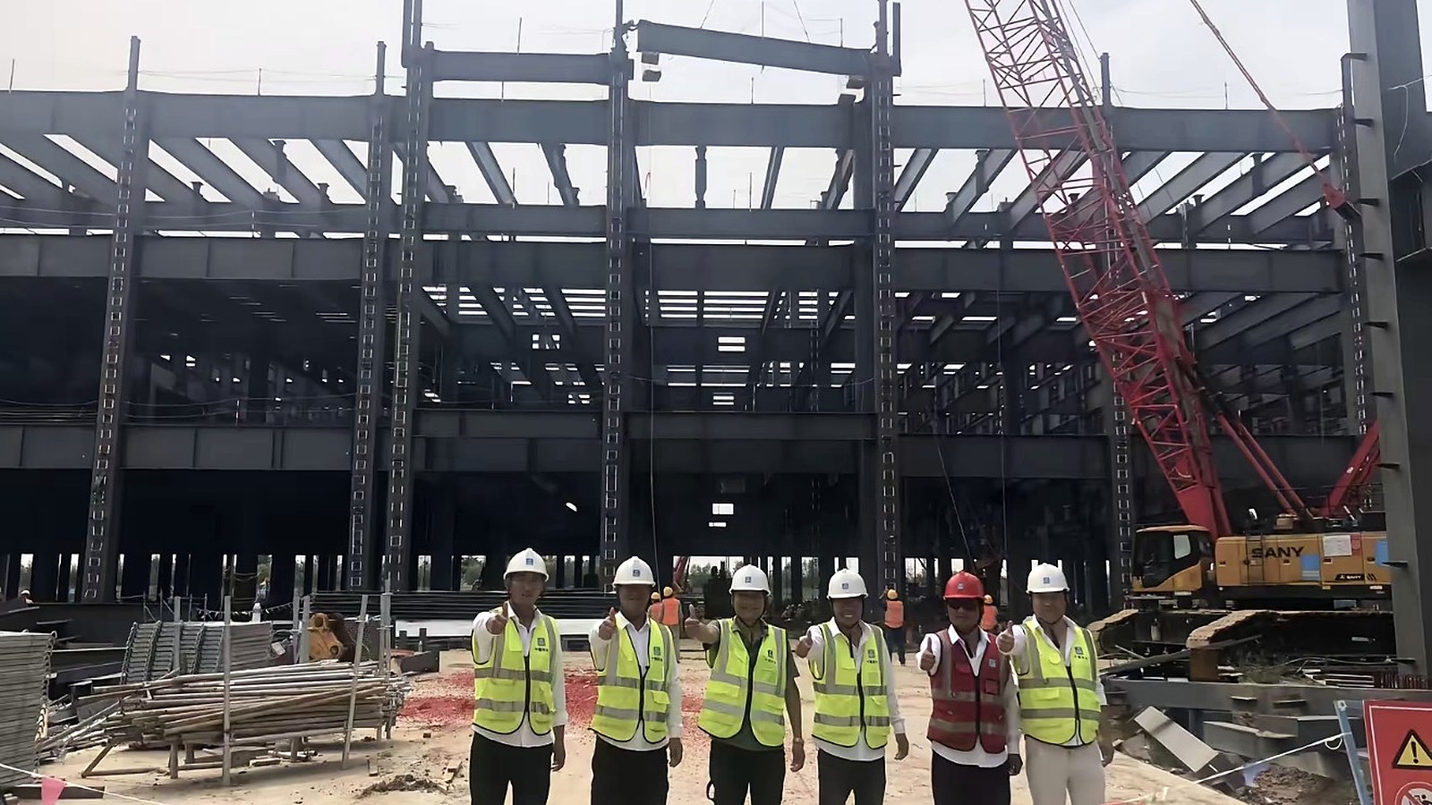 Busan Korea EPC steel structure inspection records at an industrial steel frame site