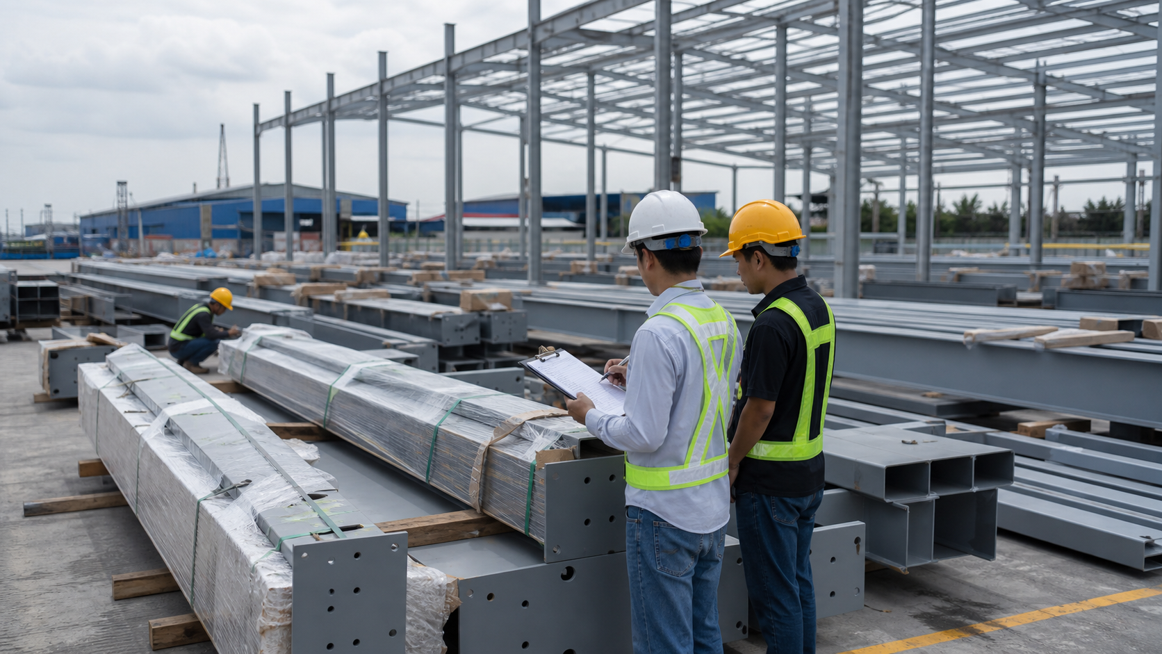 Port Klang Malaysia steel structure inspection records for warehouse steel frame receiving